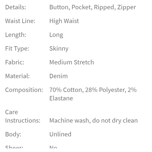 New Shein Jeans Brand New - Picture 8 of 10